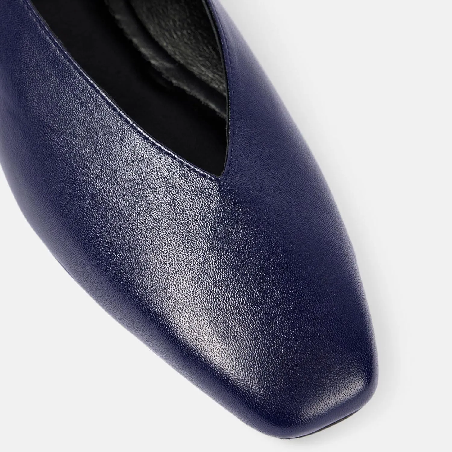 Women's Square Toe Ruched Suede/Matte Leather Ballet Flats Fashion V Shaped Silhouette Slip On Office Dressy Flats for Women