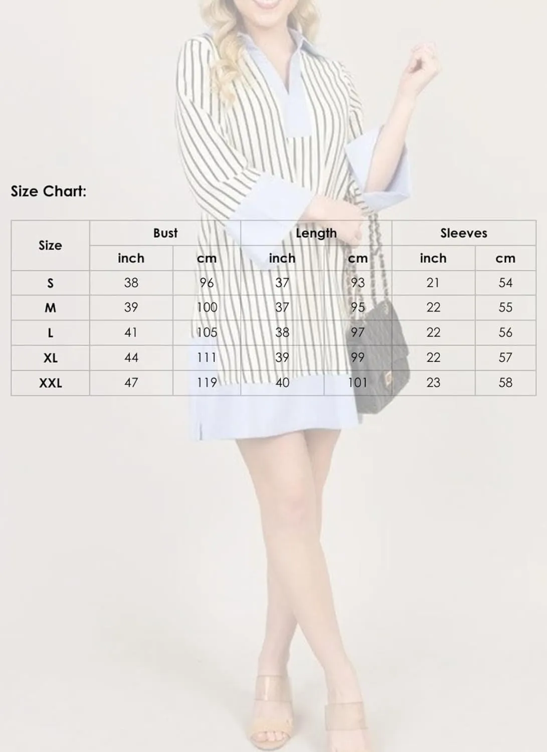 Women's Stylish Striped Long Sleeve Shift Mini Dress Light Blue Collar Spring Summer Casual Office Dress