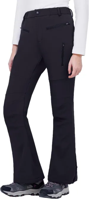 WULFUL Women's Snow Ski Pants Waterproof Insulated Fleece Lined Winter Softshell Hiking Pants