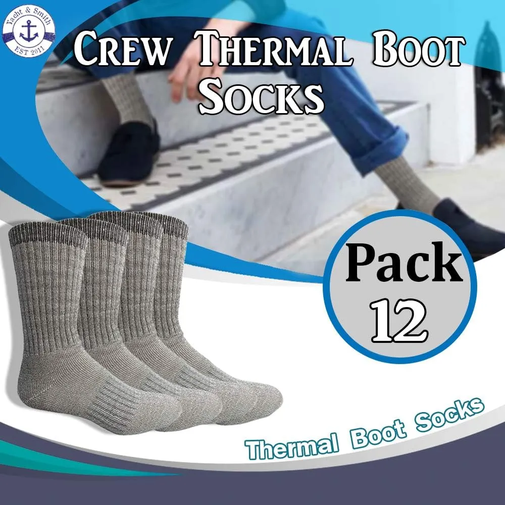 Yacht & Smith Merino Wool Thermal Boot Socks for Hiking, Trail, Hunting, Winter